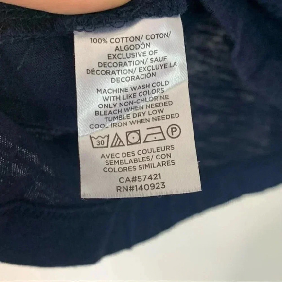 Ann Taylor Loft Daisy appliqué quarter sleeve t-shirt xl 16-18 - Picture 3 of 6